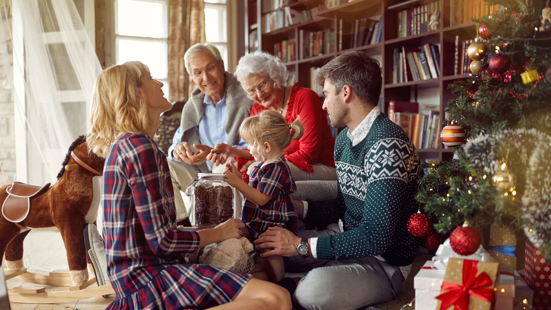 family during the holidays